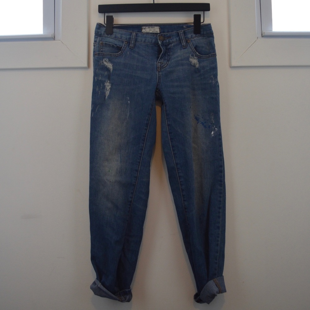 Women's Boyfriend Fit Distressed Free People Jeans